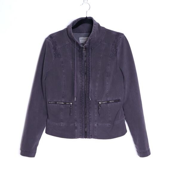 MARRAKECH Freewheeling Moto Utility Jacket Gray Full Zip Casual Women's L - Picture 1 of 10